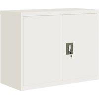Vidaxl File Cabinet White 90X40X70 Cm Steel, White