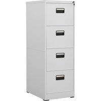 Vidaxl Filing Cabinet Light Grey 46X62X133 Cm Steel, Grey