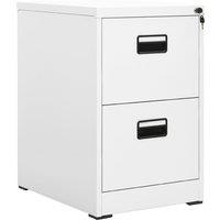 Vidaxl Filing Cabinet White 46X62X72.5 Cm Steel, White