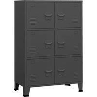 Vidaxl Industrial Storage Chest Anthracite 75X40X115 Cm Metal