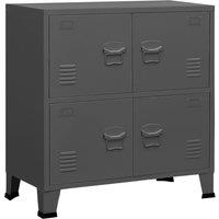 Vidaxl Industrial Storage Chest Anthracite 75X40X80 Cm Steel