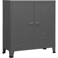 Vidaxl Industrial Storage Chest Anthracite Steel