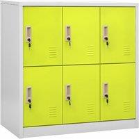 Vidaxl Locker Cabinet Light Grey And Green 90X45X92.5 Cm Steel, Grey