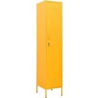 Vidaxl Locker Cabinet Mustard Yellow 35X46X180 Cm Steel, Yellow