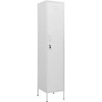 Vidaxl Locker Cabinet White 35X46X180 Cm Steel, White