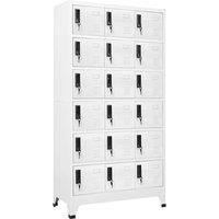 Vidaxl Locker Cabinet White 90X40X180 Cm Steel, White