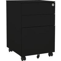 Vidaxl Mobile File Cabinet Black 39X45X60 Cm Steel, Black