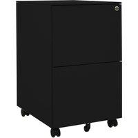 Vidaxl Mobile File Cabinet Black 39X45X67 Cm Steel, Black