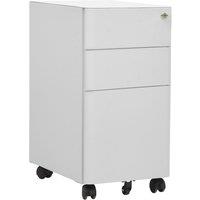 Vidaxl Mobile File Cabinet Light Grey 30X45X59 Cm Steel, Grey