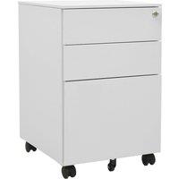 Vidaxl Mobile File Cabinet Light Grey 39X45X60 Cm Steel, Grey