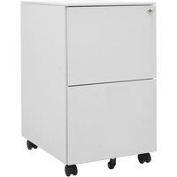 Vidaxl Mobile File Cabinet Light Grey 39X45X67 Cm Steel, Grey
