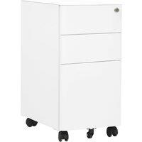 Vidaxl Mobile File Cabinet White 30X45X59 Cm Steel, White