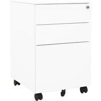 Vidaxl Mobile File Cabinet White 39X45X60 Cm Steel, White