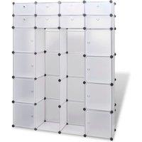 Vidaxl Modular Cabinet 18 Compartments White 37X146X180.5 Cm, White