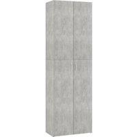 Vidaxl Office Cabinet Concrete Grey 60X32X190 Cm Engineered Wood, Grey