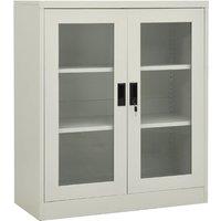 Vidaxl Office Cabinet Light Grey 90X40X105 Cm Steel, Grey