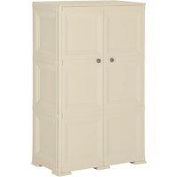Vidaxl Plastic Cabinet 79X43X125 Cm Wood Design Angora White, White