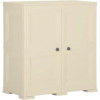 Vidaxl Plastic Cabinet 79X43X85.5 Cm Wood Design Angora White, White