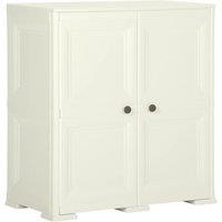 Vidaxl Plastic Cabinet 79X43X85.5 Cm Wood Design Vanilla Ice, Cream