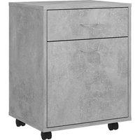 Vidaxl Rolling Cabinet Concrete Grey 45X38X54 Cm Engineered Wood, Grey