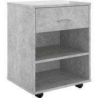 Vidaxl Rolling Cabinet Concrete Grey 46X36X59 Cm Engineered Wood, Grey