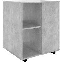Vidaxl Rolling Cabinet Concrete Grey 60X53X72 Cm Engineered Wood, Grey