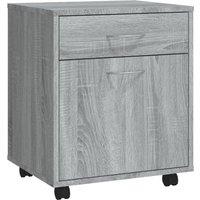 Vidaxl Rolling Cabinet Grey Sonoma 45X38X54 Cm Engineered Wood, Grey