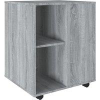 Vidaxl Rolling Cabinet Grey Sonoma 60X53X72 Cm Engineered Wood, Grey