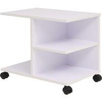 Vidaxl Rolling Shelf 50X35X42 Cm White, White