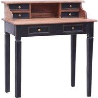 Vidaxl Writing Desk With Drawers 90X50X101 Cm Solid Reclaimed Wood, Brown
