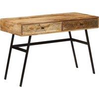 Vidaxl Writing Desk With Drawers Solid Mango Wood 110X50X76 Cm, Brown