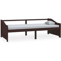 Vidaxl 3-seater Day Bed Dark Brown Solid Pinewood 90X200 Cm, Brown
