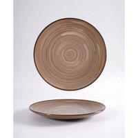 Carnaby Brown Reactive Glaze 10.5Inch Dinner Plate, Brown