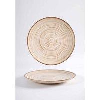 Carnaby Cream Reactive Glaze 10.5Inch Dinner Plate, Cream