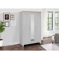 Birlea Highgate 3 Door Wardrobe/Mirror Grey & Oak Effect, Grey