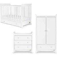 Ickle Bubba Snowdon 4 In 1 Mini 3 Piece Furniture Set And Premium Sprung Mattress - White, White