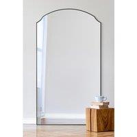 Mirroroutlet Curva - New Black Edged Dual Arch Curved Edge Over Mantle And Wall Mirror 71inchx39inch 180Cm X 100Cm , Black