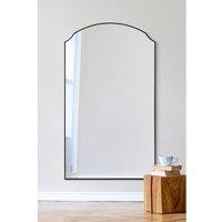 Mirroroutlet Curva - New Black Edged Dual Arch Curved Edge Leaner And Wall Mirror 63inchx35inch 160Cm X 90Cm , Black