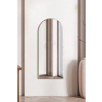 Mirroroutlet Arcus - Frameless Arched Wall Mirror 47inch X 20inch 120Cm X 50Cm , Black