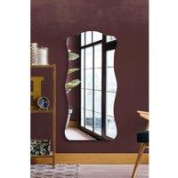Mirroroutlet Laniatus - Wavy Rippled Large Full Length Leaner Wall Mirror 63inch X 29inch 160 X 75Cm , Black