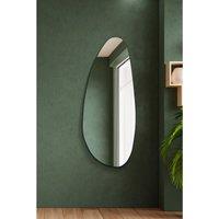 Mirroroutlet Lacuna - Frameless Pebble Pond Wall Mirror 55inch X 23inch 140 X 58Cm , Black