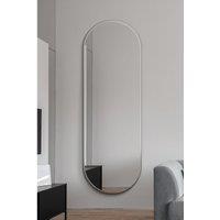 Mirroroutlet Lacuna - Frameless Pond Wall Mirror 71inch X 26inch 180 X 65Cm , Black
