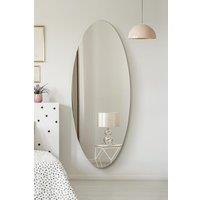 Mirroroutlet Ovale - Frameless Oval Wall Mirror 71inch X 28inch 180 X 70Cm , Black