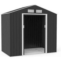 Storemore Lotus Hera Apex Metal Shed Including Foundation Kit - 7 x 4