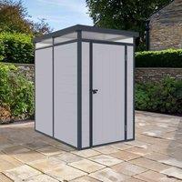 Storemore Lotus Curo Pent Plastic Shed - 4x6 Grey, Grey