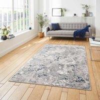 Think Rugs Apollo Grey/Navy Rectangle 120 x 170cm Polypropylene Modern Abstract 2677, Grey