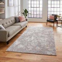 Think Rugs Apollo Grey/Rose Rectangle 080 x 150cm Polypropylene Modern Abstract 2677, Grey