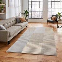 Think Rugs Apollo Grey/Gold Rectangle 080 x 150cm Polypropylene Modern Linear 2681, Grey