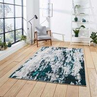 Think Rugs Apollo Grey/Green Rectangle 160 x 220cm Polypropylene Modern Abstract GR580, Grey