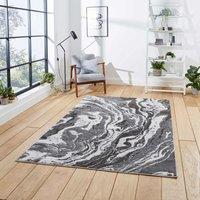 Think Rugs Apollo Grey/Green Rectangle 160 x 220cm Polypropylene Modern Abstract GR584, Grey